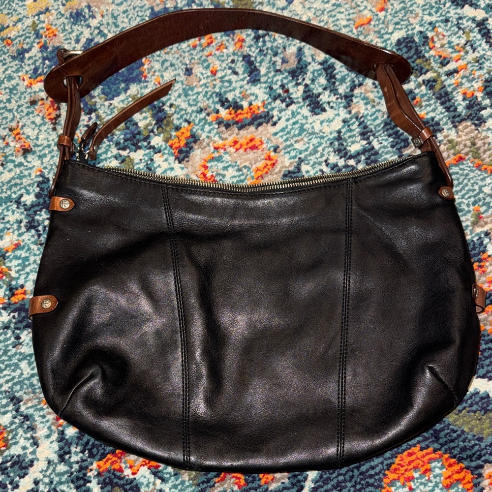 Ellington Black Leather Hobo Bag